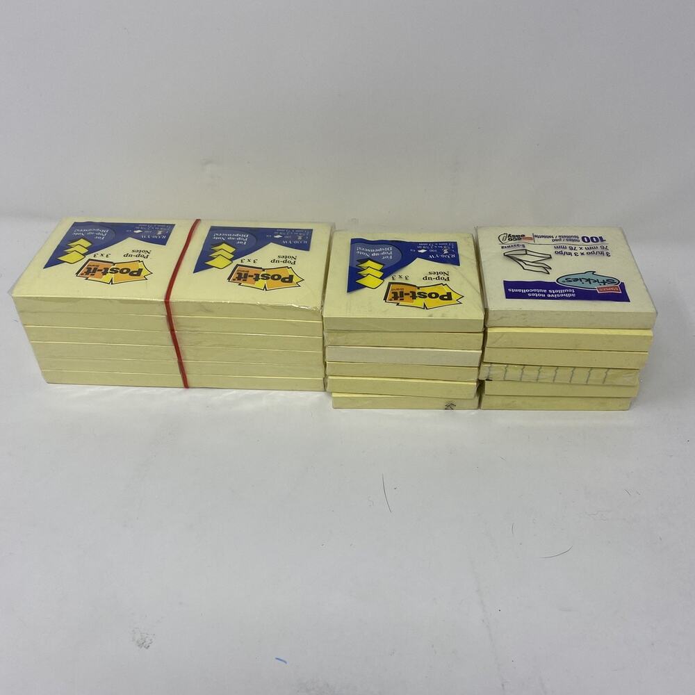 Lot of 23 Post-its & Other Brands Sticky & Super Sticky Note Pads